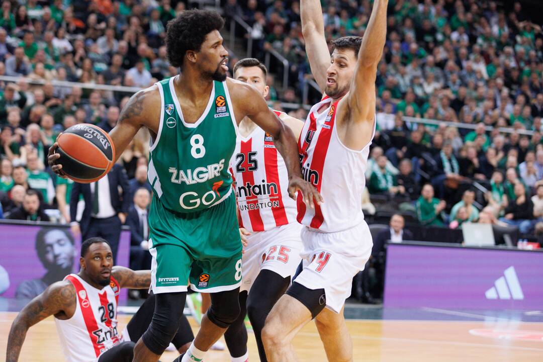 Eurolyga: Kauno „Žalgiris“ – Pirėjo „Olympiacos“ 72:74