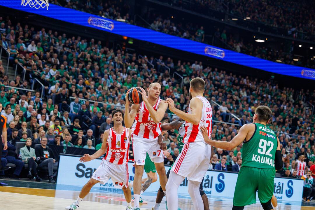 Eurolyga: Kauno „Žalgiris“  –  Belgrado „Crvena Zvezda“ 79:74