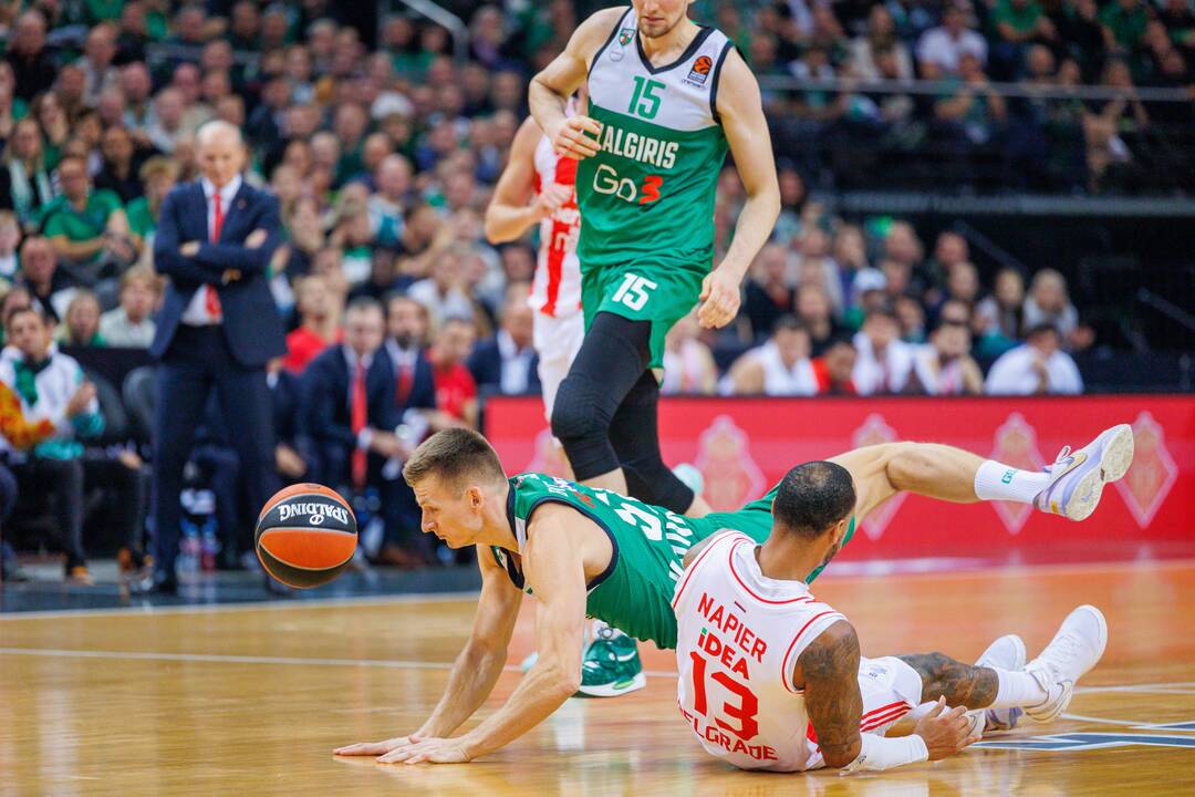 Eurolyga: Kauno „Žalgiris“  –  Belgrado „Crvena Zvezda“ 79:74