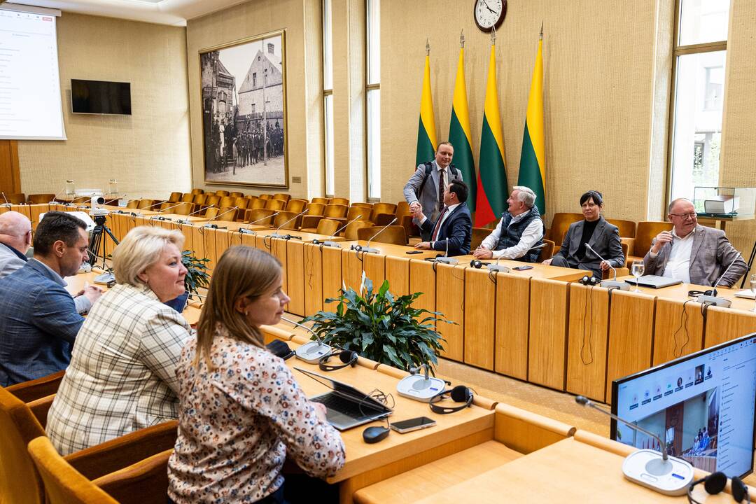 Finansų ministro Rimanto Šadžiaus susitikimas su koalicijos frakcijomis