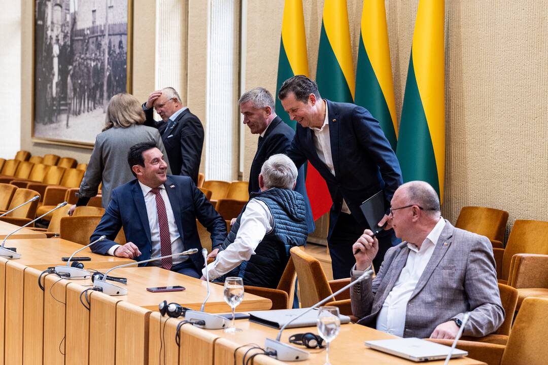 Finansų ministro Rimanto Šadžiaus susitikimas su koalicijos frakcijomis