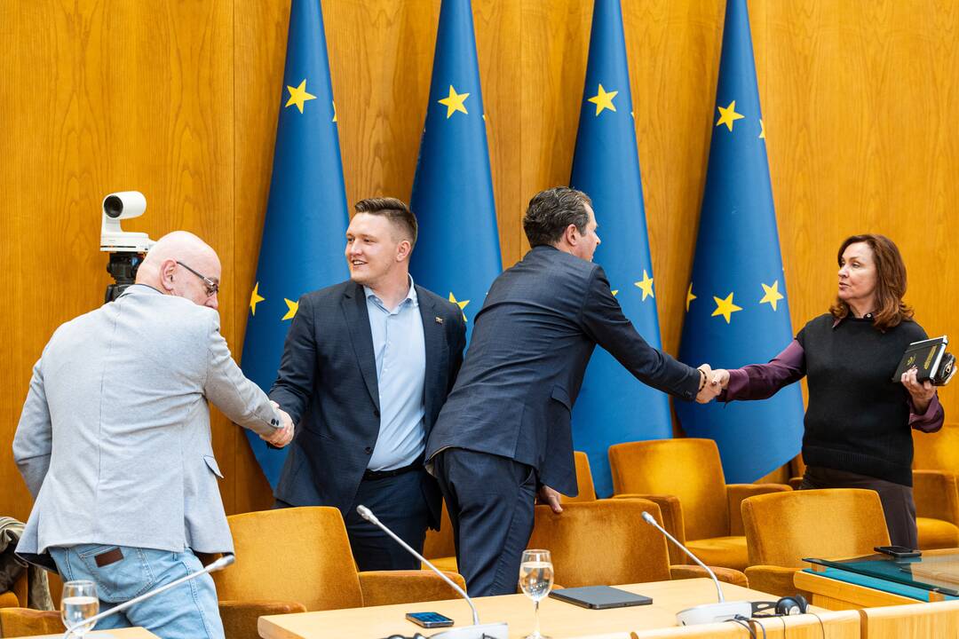 Finansų ministro Rimanto Šadžiaus susitikimas su koalicijos frakcijomis