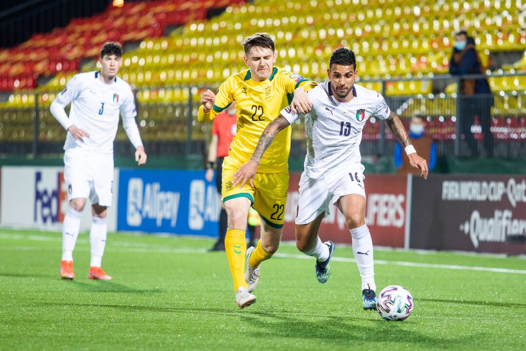 Pasaulio futbolo čempionato atranka: Lietuva - Italija 0:2