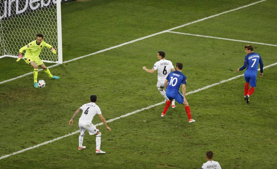 Euro 2016: Prancūzija - Albanija 2:0