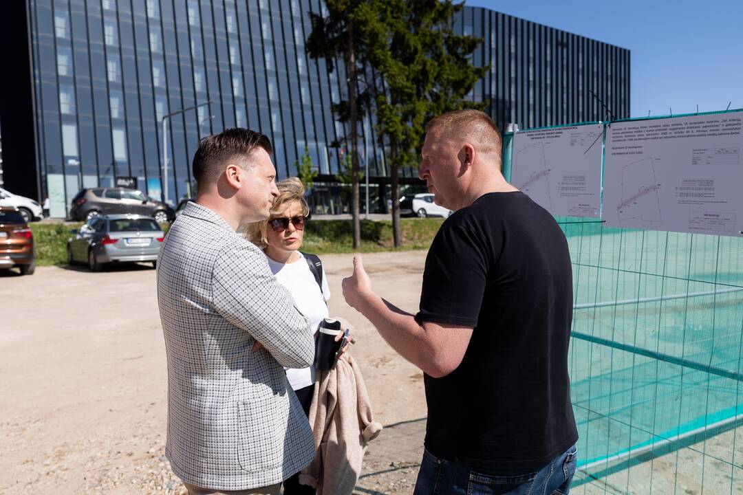 Sostinės centre nukirstas šimtametis ąžuolas