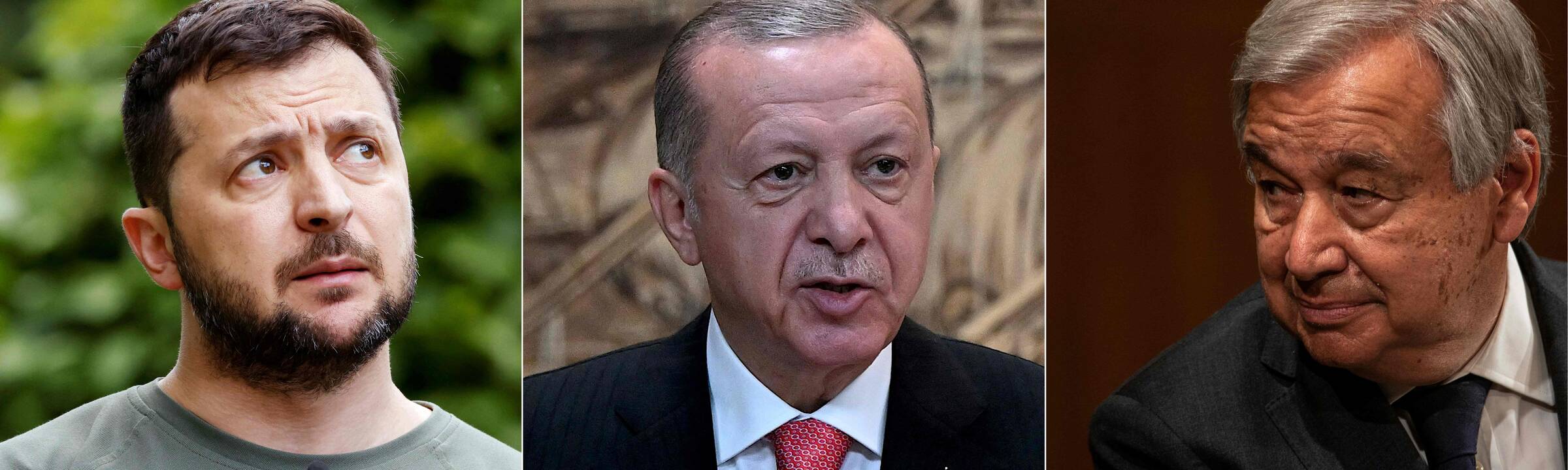 Volodymyras Zelenskis, Recepas Tayyipas Erdoganas ir Antonio Guterresas