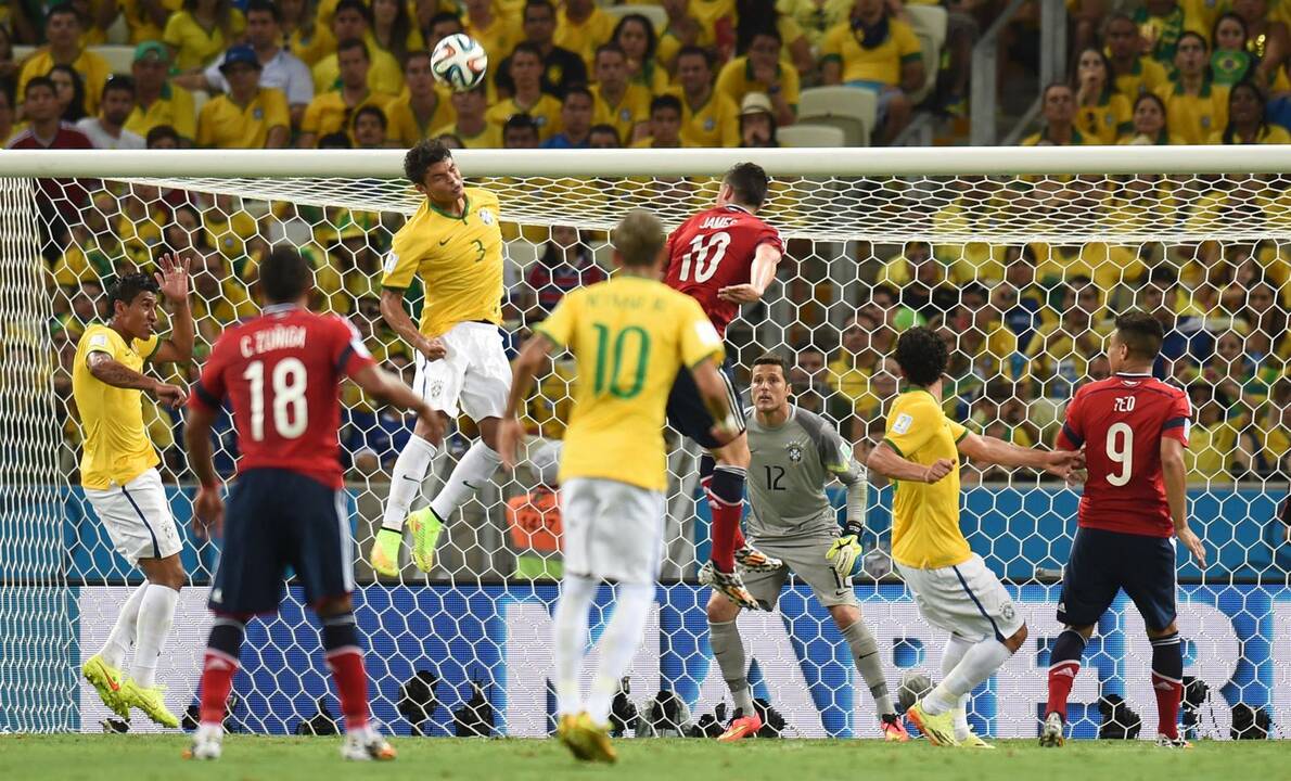 Pasaulio futbolo čempionato ketvirtfinalis: Brazilija - Kolumbija