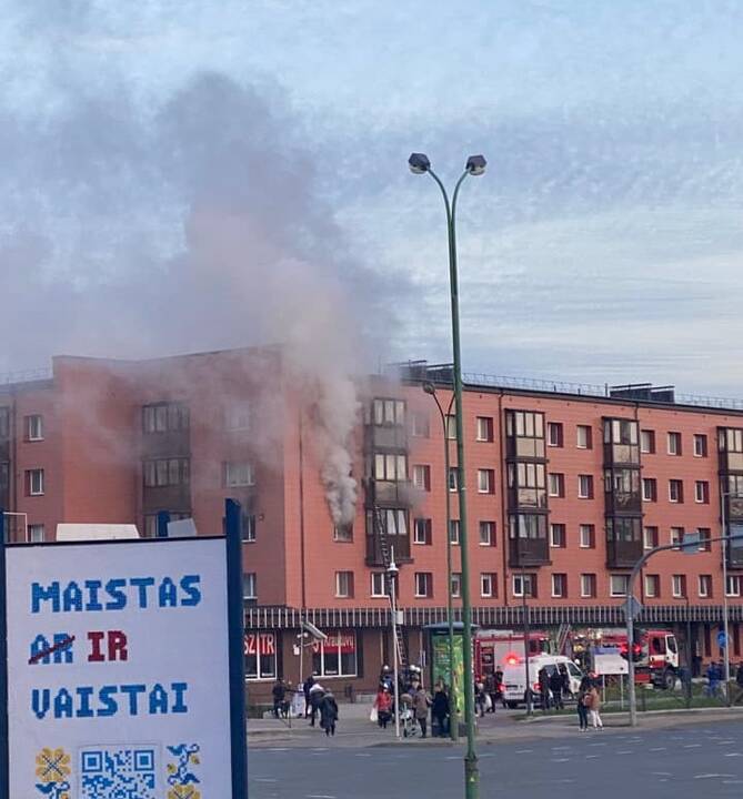 Klaipėdos centre degė butas