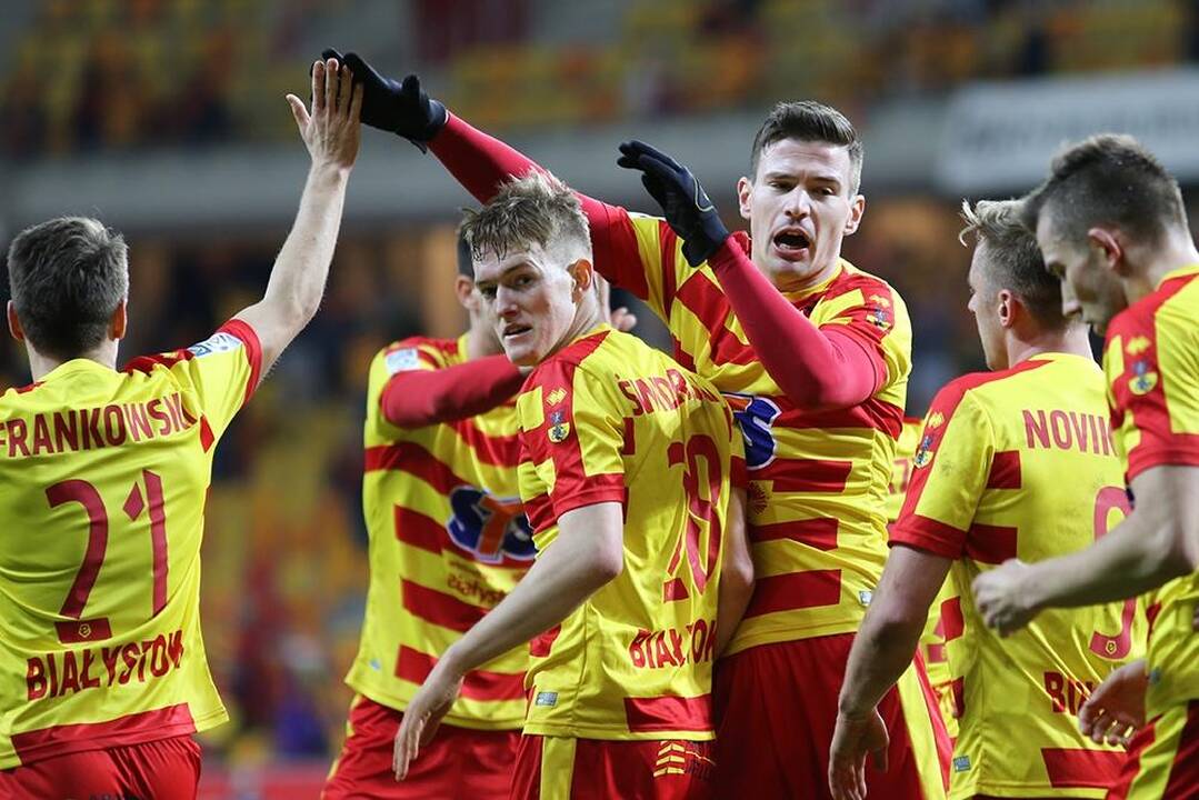 A. Novikovas pelnė įvartį, o „Jagiellonia“ šventė lengvą pergalę