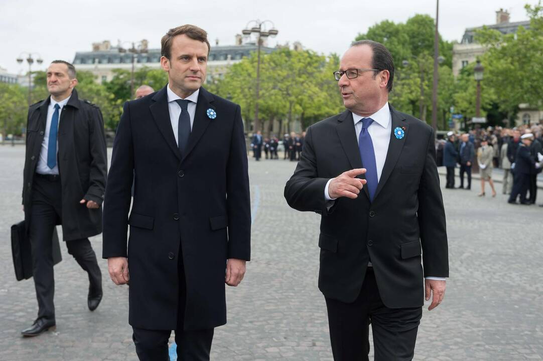 Emmanuelis Macronas ir Francois Hollande