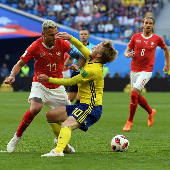 Pasaulio futbolo čempionato aštuntfinalis: Švedija – Šveicarija 1:0