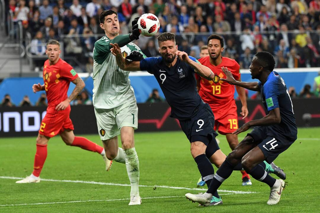 Pasaulio futbolo čempionato pusfinalis: Prancūzija - Belgija 1:0