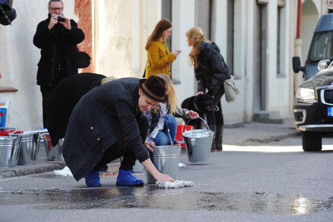 Akcija menininkui T. Dobrovolskiui atminti