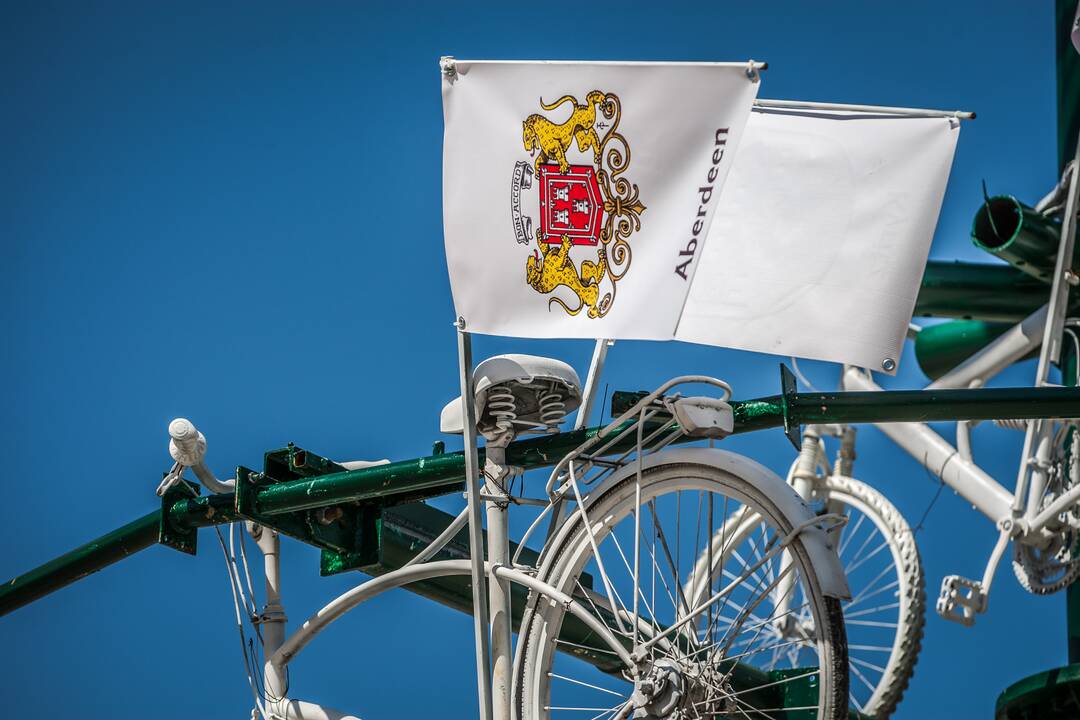 Rotušės aikštę vėl papuošė dviračių medis