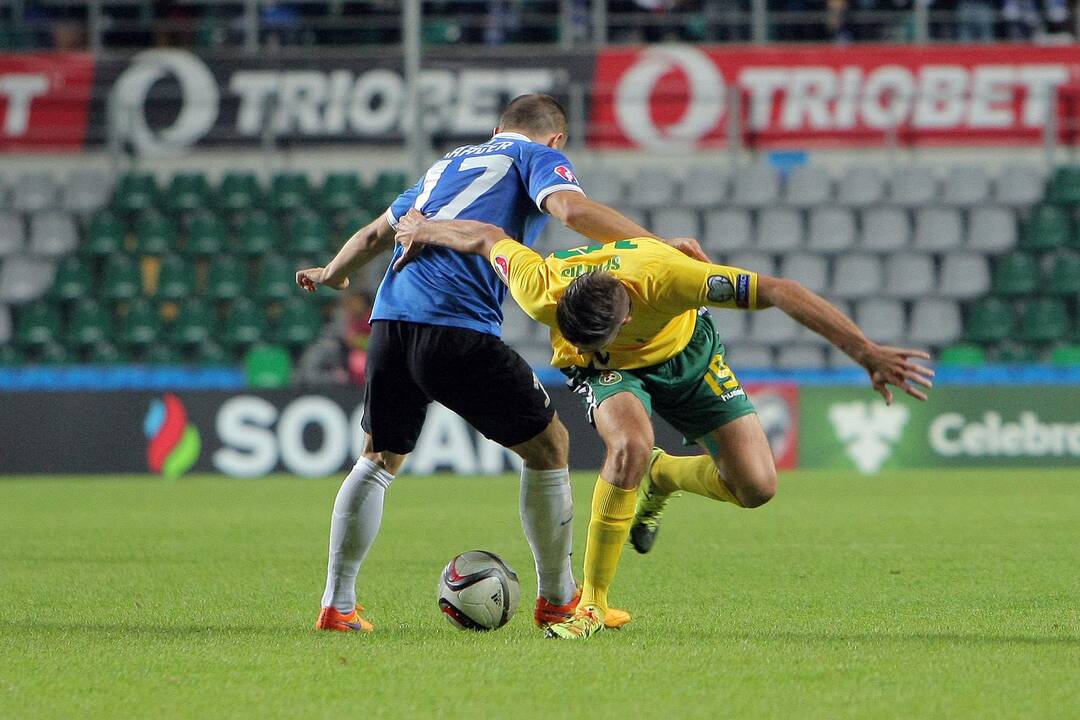 Europos futbolo čempionato atrankos rungtynės Estija – Lietuva.