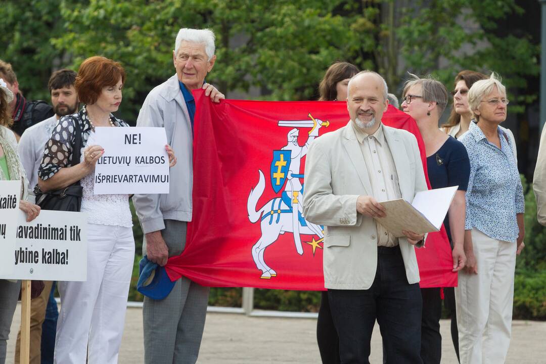 Mitingas „Šalin rankas nuo lietuvių kalbos ir nuo valstybės pamatų!“