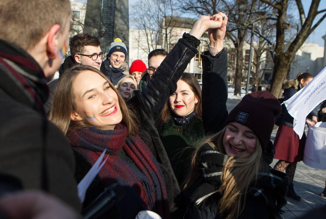 Prie Vyriausybės – akcija už homoseksualų teises