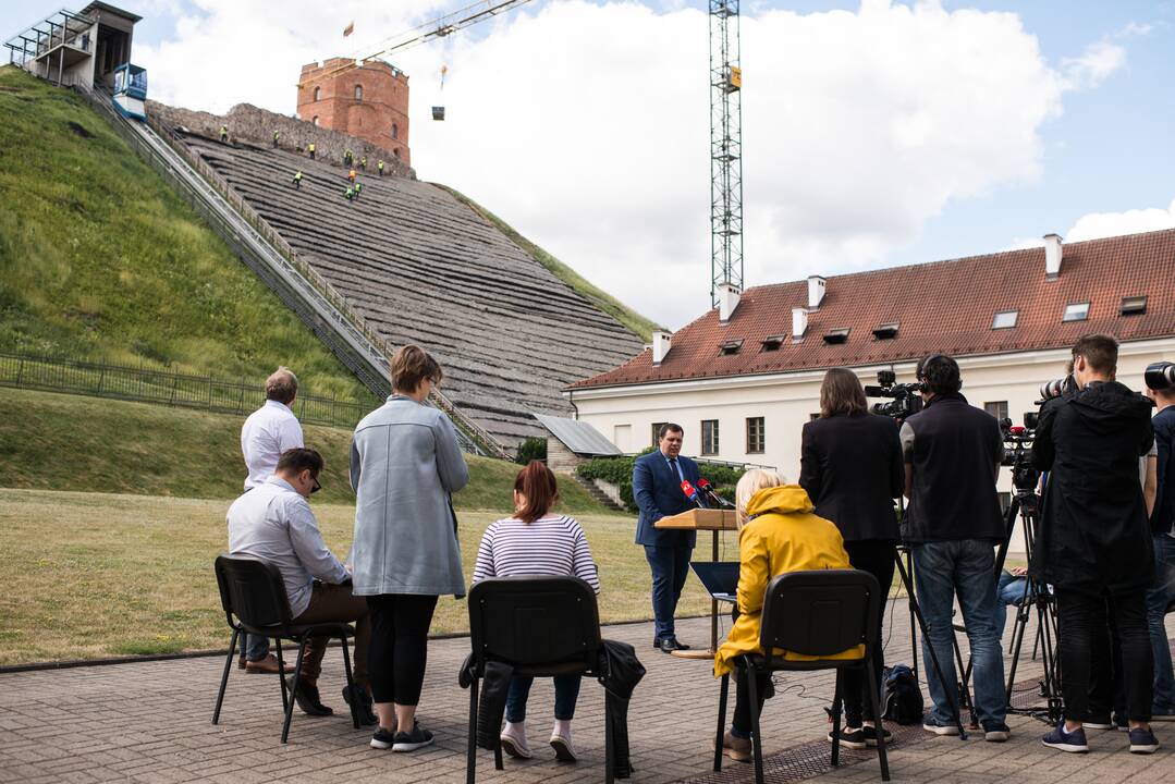 Spaudos konferencija dėl Gedimino kalno tvarkymo