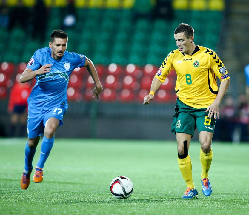 Europos futbolo čempionato atrankos rungtynės: Lietuva - Slovėnija