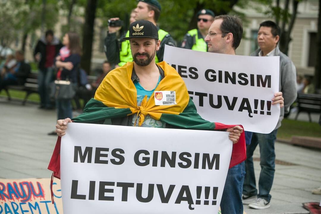 Nepritariančių šauktinių kariuomenės grąžinimui protestas