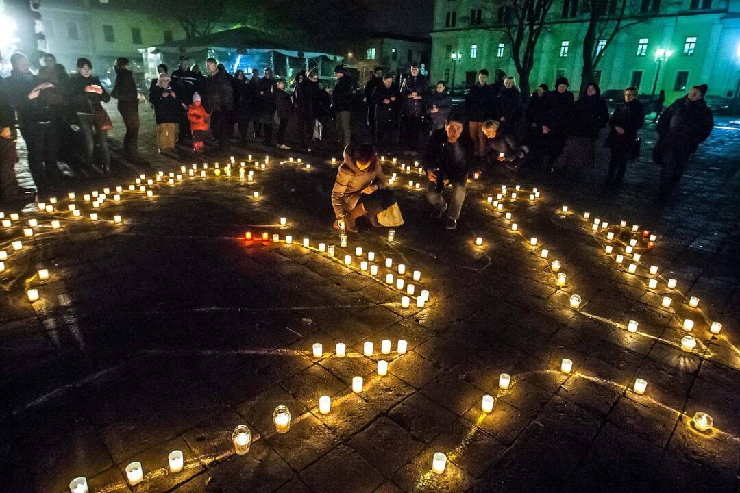 Akcija "Renkuosi gyvybę" Kauno rotušės aikštėje