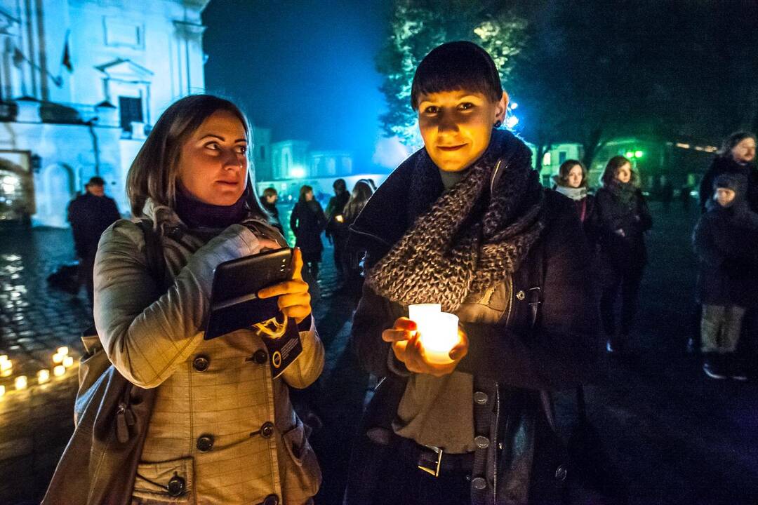 Akcija "Renkuosi gyvybę" Kauno rotušės aikštėje