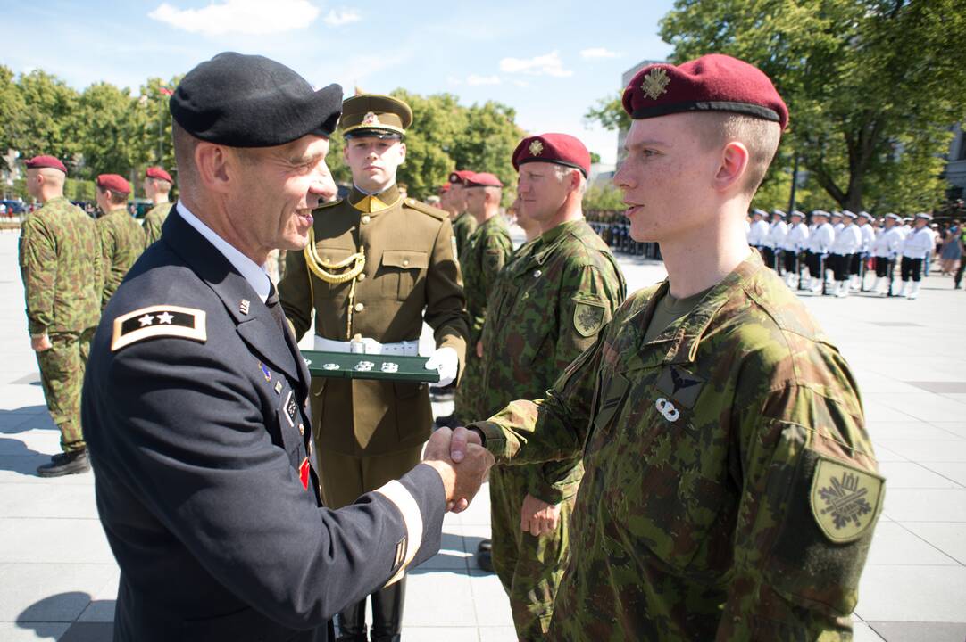 JAV kariškių ir Lietuvos kariuomenės bendradarbiavimo minėjimas