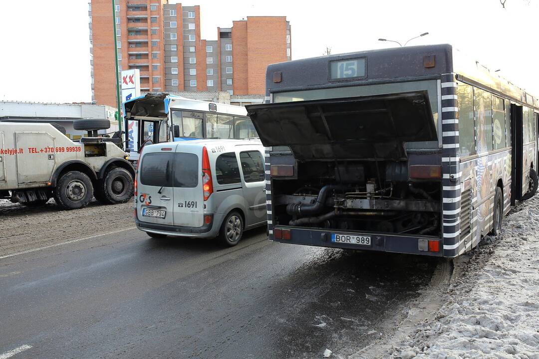 Kaktomuša susidūrė keleiviniai autobusai