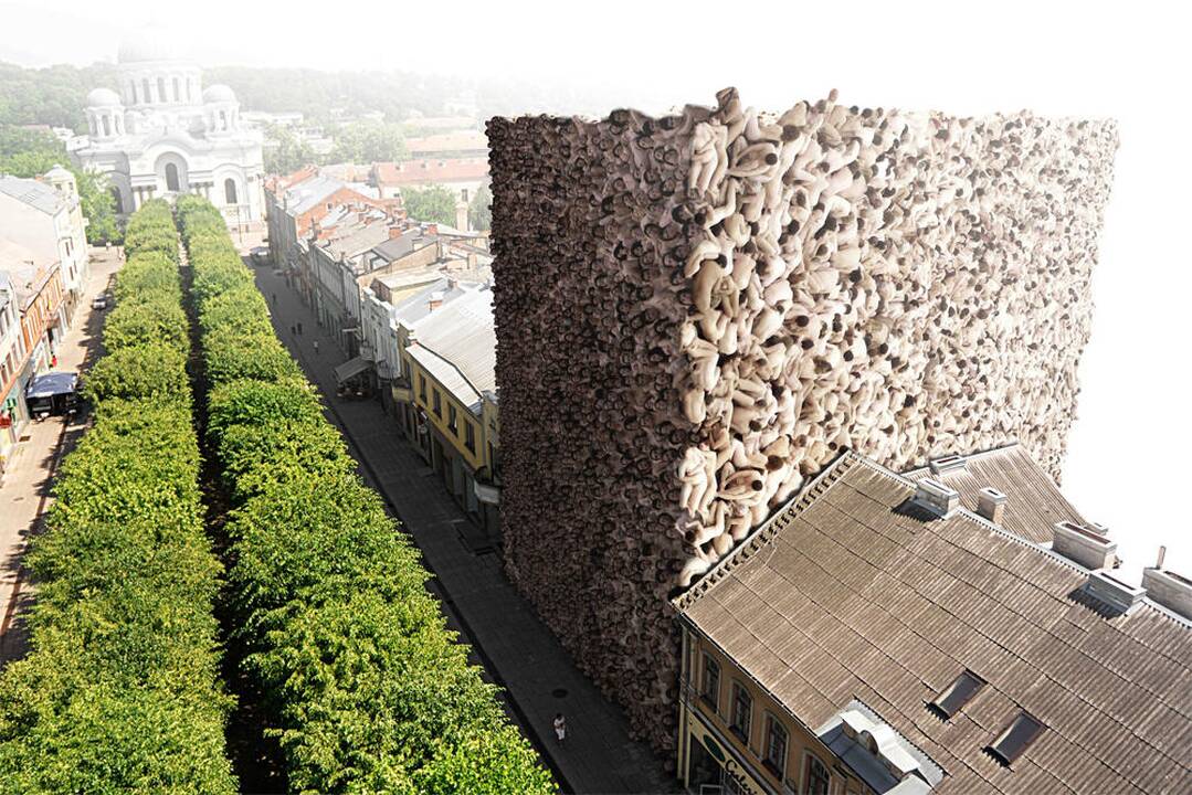 Provokacija: jaunieji architektai nepabijojo šmaikščiai perdaryti kai kuriuos Laisvės alėjos pastatus ir taip priversti žmones apie juo susimąstyti.