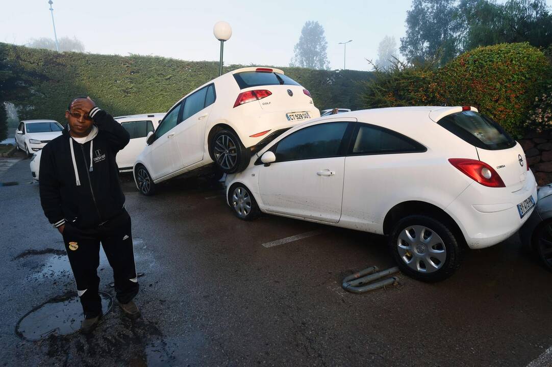 Prancūzijos Žydrajame Krante – potvyniai