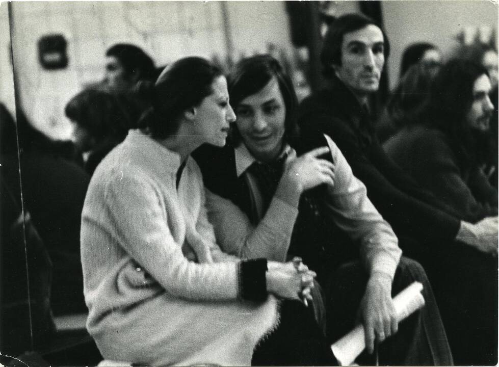 G.Mackevičius ir jo bičiulė garsioji balerina Maja Pliseckaja. Maždaug 1985 m.