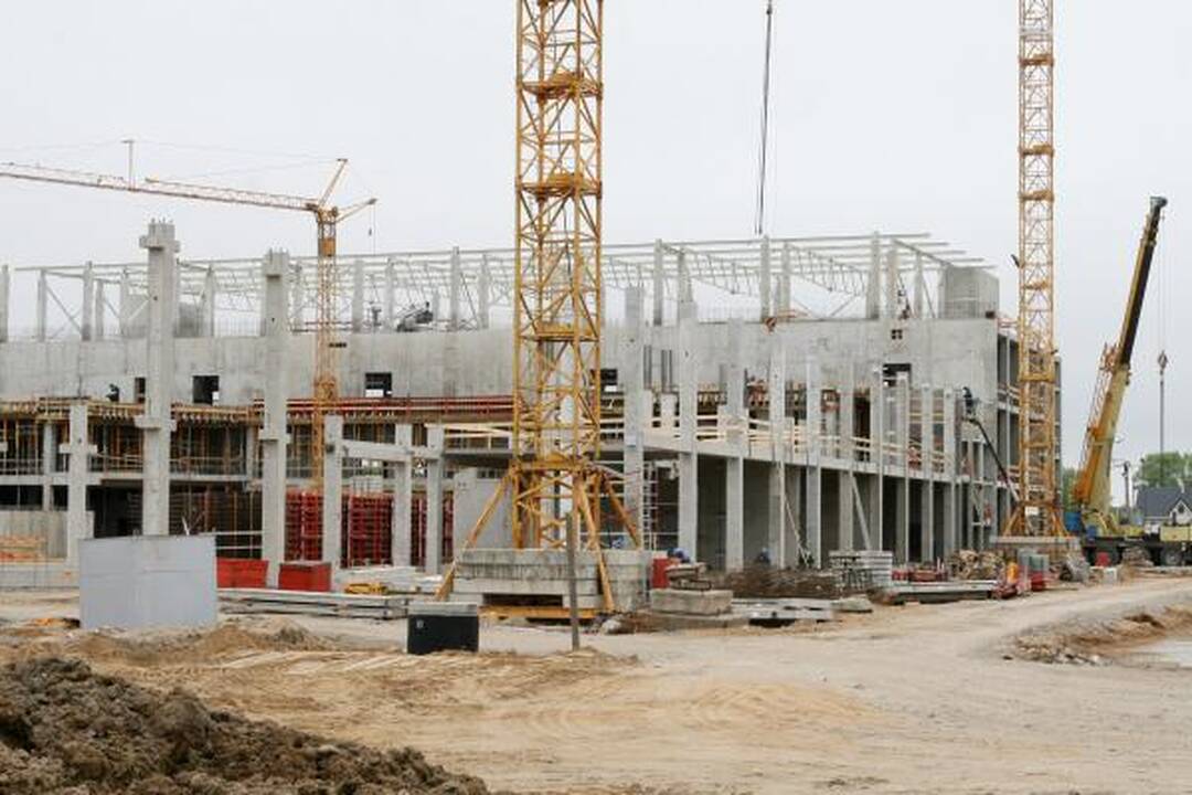 Statybininkai pastatė trečdalį Klaipėdos arenos
