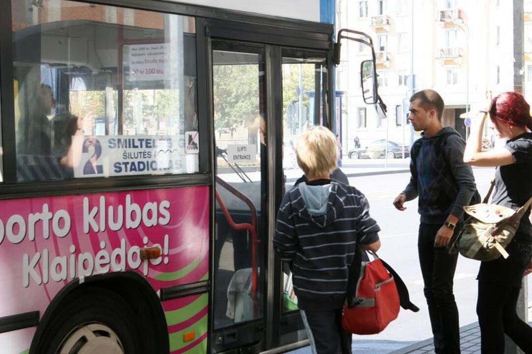 Miesto autobusais važiavo daugiau keleivių