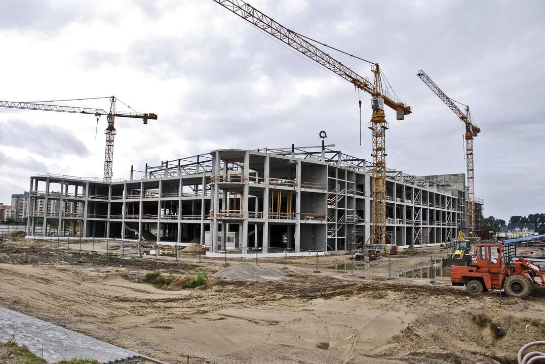 Klaipėdos arenos statytojai iškėlė vainiką