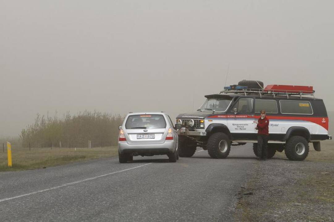 Padangę virš Estijos dengia pelenų iš Islandijos ugnikalnio debesis