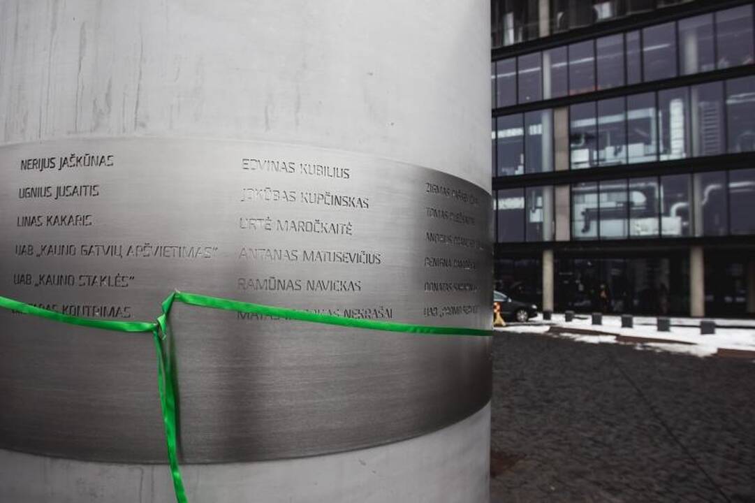 Prie „Žalgirio“ arenos iškilmingai atidengta rėmėjų garbės lenta