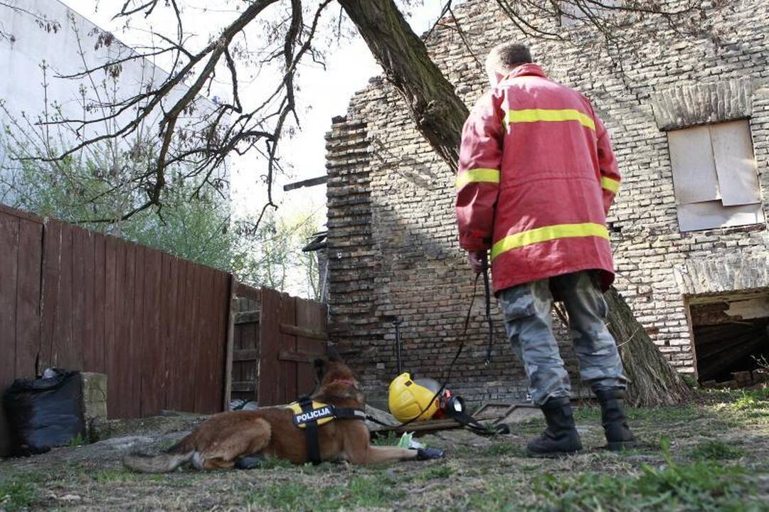 Plačiojoje g. įgriuvo dviaukščio namo stogas 
