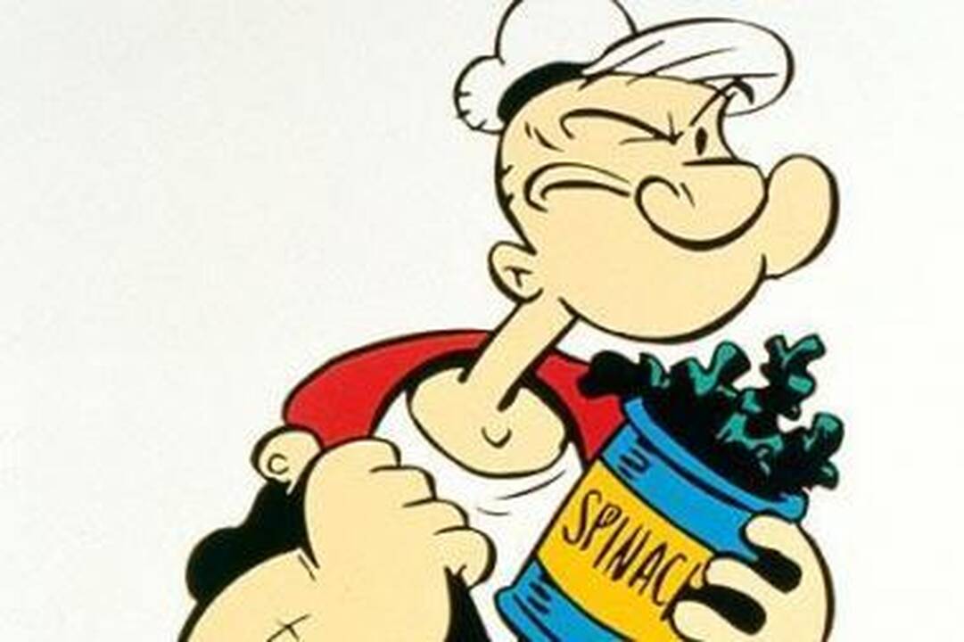 Jūreivis Popajus vaikus skatina valgyti daugiau daržovių 