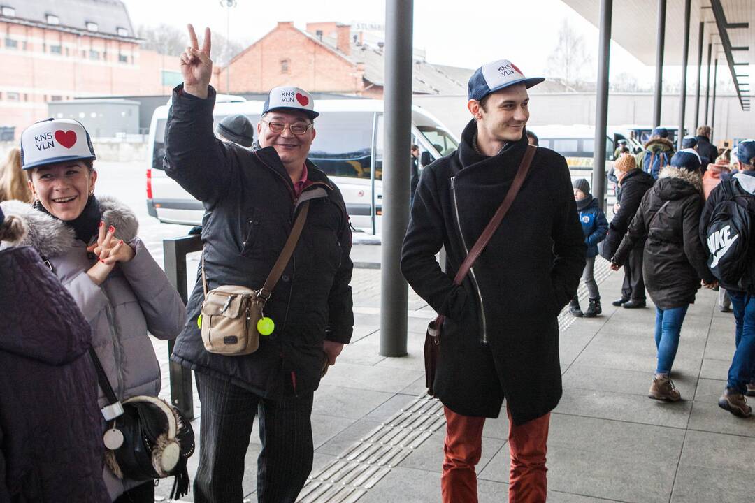 Vilniečių sutikimas Kauno autobusų stotyje