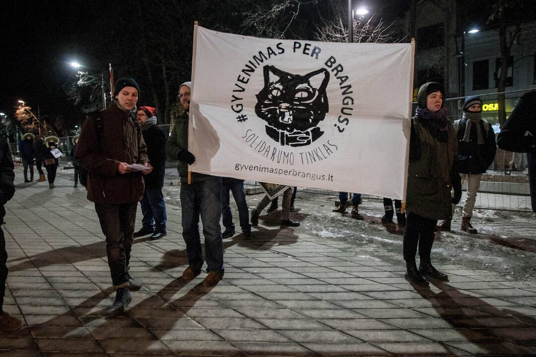 Protestas prie  restorano "Casa della pasta"