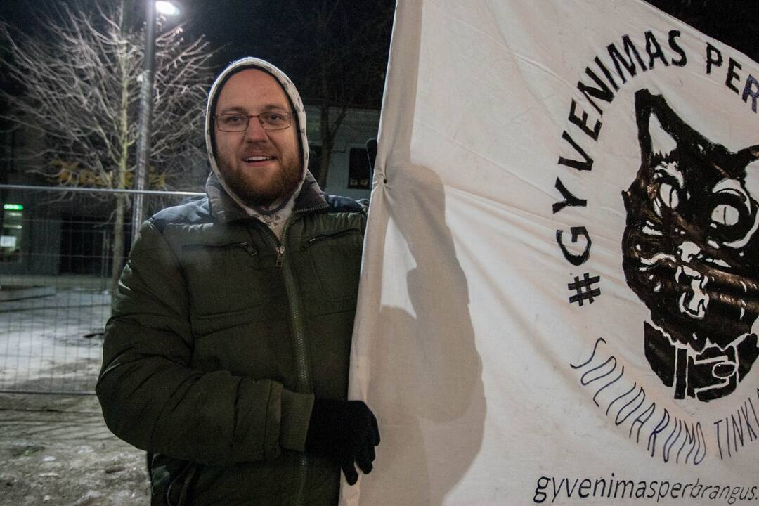 Protestas prie  restorano "Casa della pasta"