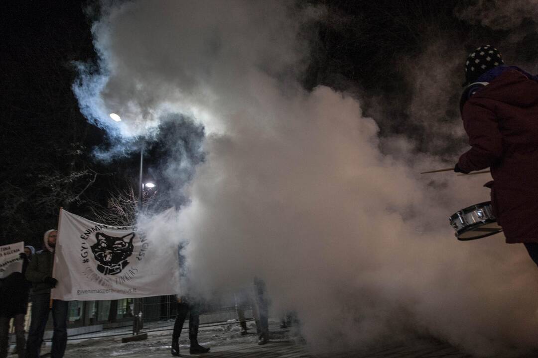 Protestas prie  restorano "Casa della pasta"