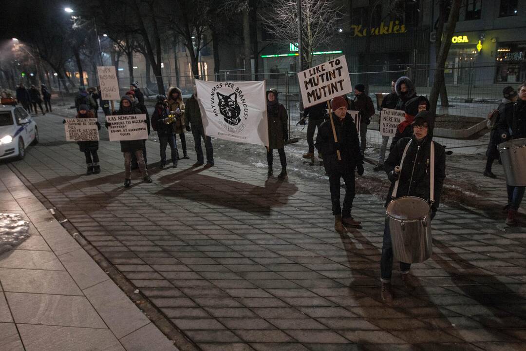 Protestas prie  restorano "Casa della pasta"