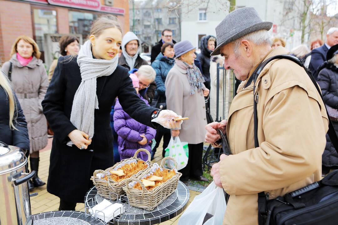 M. Mažvydo alėjoje šypsosis katinas