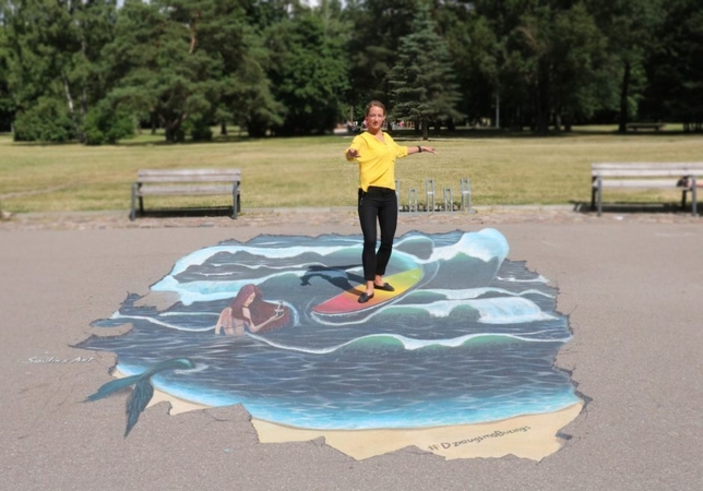 Vingio parkas pasipuošė 3D piešiniu