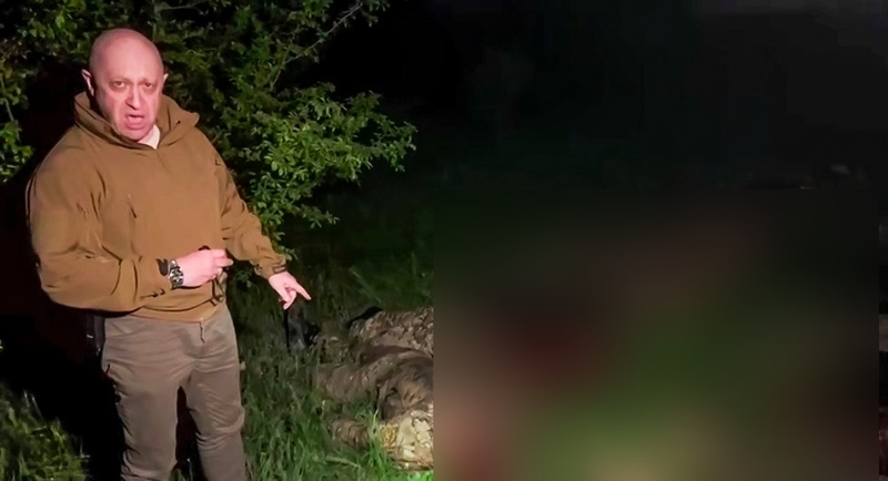 Šalia krūvos negyvėlių „Wagner“ lyderis kreipėsi į Rusijos vadus: pažiūrėkite į juos, kalės vaikai!