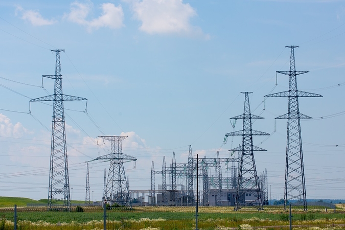 Lietuvą ir Lenkiją jungiančio elektros tilto „LitPol Link“ transformatorių pastotė Alytuje.
