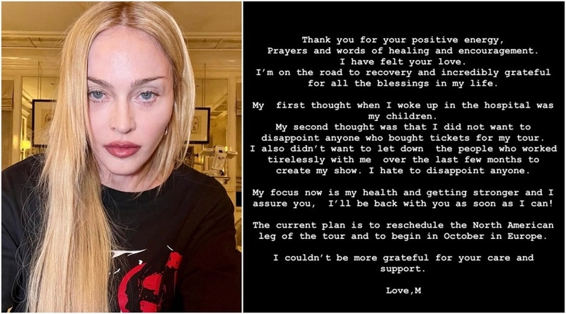 Iš ligoninės išėjusi Madonna koncertų Europoje neišsižada: grįšiu pas jus, kai tik galėsiu!
