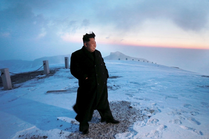 Kim Jong Unas įkopė į aukščiausią Šiaurės Korėjos kalną