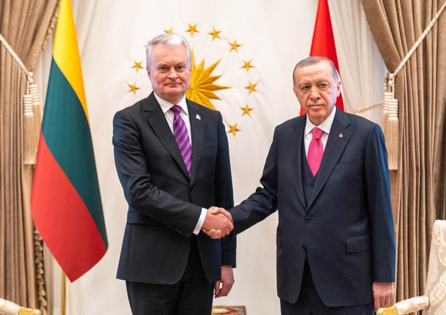 G. Nausėda lankosi Turkijoje: susitiko su R. T. Erdoganu